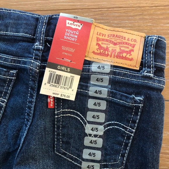 2 Pairs NWT Levi’s girls shorts - Picture 5 of 10